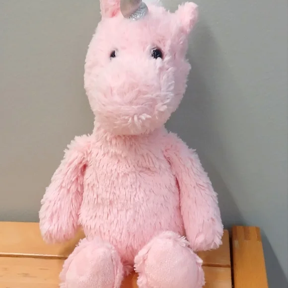 •Cuddly Friends - 12" Pink Unicorn cuddly soft stuffed animal  Plush Lovey Toy - Picture 2 of 9